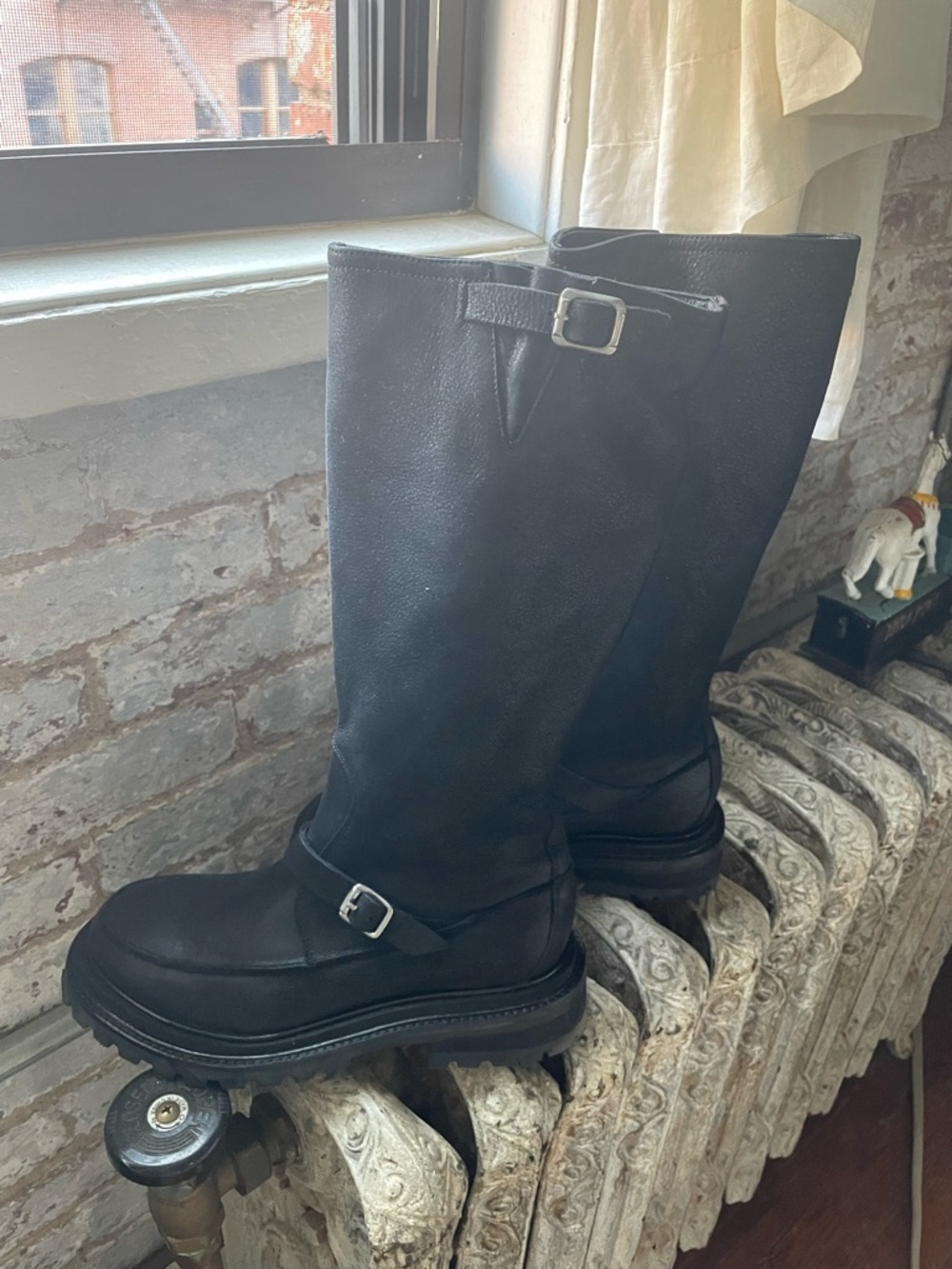 Rachel Comey Leather Knee-High Buckle Boots